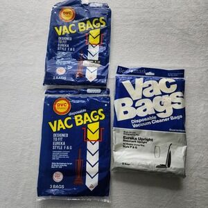 DVC Beaumark Vacuum Bags 10 Count Blue White Eureka Style F & G Replacement